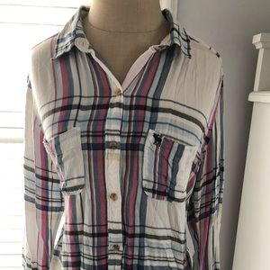 Abercrombie Multi Plaid Button Up Shirt